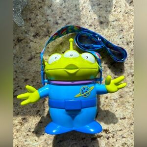 Disney Parks Toy Story Alien crossbody plastic drink container